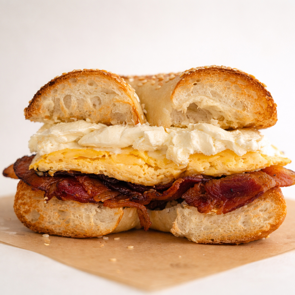 Bagel Brothers’ bacon and egg bagel